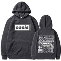 Britų Roko Grupė O-Oasis Live 25 Turo Hoodies Madingi Gotikiniai Vintažiniai Per dydį Megztiniai Vyriški Moteriški Ilgomis Rankovėmis Puloveriai M black