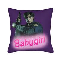 Leon S Kennedy SnapChat Šuns Ausys Pagalvės Užvalkalas Spausdintas Audinys Pagalvės Užvalkalas Dekoras Pagalvės Užvalkalas Namai Didmeninė Prekyba 18 30x30cm 12x12in black