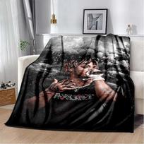 Albumas Rapperis Juice Wrld 999 Antklodė Plakatas Menas Spausdinta Flanelinė Antklodė Minkštas Patalynės Užtiesalas Sofos Šildantis Dangalas Dovana Muzikos Gerbėjams 75x90cm gray