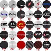 4 vnt./daug 45MM Automobilio rato centrinio dangtelio emblema Lipdukas SSR Racing XXR Spoon sports VOLK WEDSSPORT Work Emotion ADV MODEL 7 red