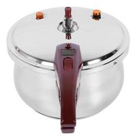 Stainless Steel Pressure Cooker Stew Cooking Pot Large Capacity Compatible with Gas Induction Cooker with O gray