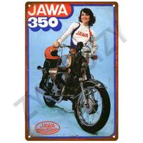 JAWA Plakatas garažui Metalinis ženklas Vintažinis sieninis plakatas Vintažinis Retro Kambarys Namai Pramoninis Kabantis Dekoravimas Menas Skardinis Ženklas Plokštė 20x30cm（7.8x11.8inch） gray