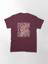 System Of a Down Classic T-Shirt 3XL tamsiai raudona spalva