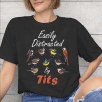 Unisex Unisex Funny Bird Meme I Love Tits T Shirt Pure Cotton New Arrival TShirt Top Clothing S white