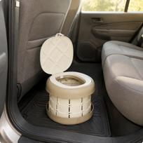 Portable Folding Potty Lightweight Child's Easy to Clean Emergency Toilet for Car, Coffee 3-layer Soft 120bags