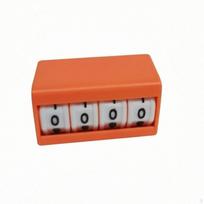 Desktop Counter with Rotating Wheels | 4digit Display, Manual Score Counter, for Board Games orange