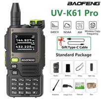 Baofeng UV-K61 Pro Walkie Talkie Type-C Charging BF-K61 Pro NOAA AM FM Wireless Copy Frequency 640 CH 2Tone 5Tone Two Way Radios EURO