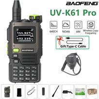 Baofeng UV-K61 Pro Walkie Talkie Type-C Charging BF-K61 Pro NOAA AM FM Wireless Copy Frequency 640 CH 2Tone 5Tone Two Way Radios EURO