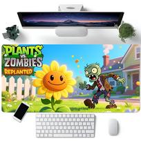 Game Plants Vs Zombies Replanted Maps Mouse Pad Large Gaming Keyboard Mat LockEdge Rubber Computer Office Accessories 50cmx100cm