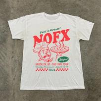 Nofx Fast N Greasy 3 Nights Brooklyn Ny The Final Tour Unisex White T-shirt L gray