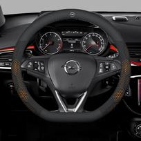 For Opel OPCline ASTRA CORSA INSIGNIA MOKKA VECTRA GTC Tigra Carbon JRYTJSE fiber Suede Leather Car Steering Wheel Cover Accessories black