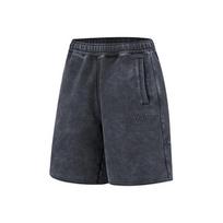 Li Ning Revive Comfort Simple Versatile Solid Color Loose Mid Waist Five Point Casual Shorts Men shorts Charcoal-Black AKSV831-1 L gray