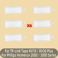 Priedai, tinkantys TP-Link Tapo RV10 / RV30 Plus, Philips Homerun 2000 / 3000 serijos filtro pagrindiniam šoniniam šepetėliui, atsarginės dalys white