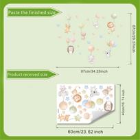 Little Animals Balloon Wall Sticker Living Room Bedroom Kids Room Kindergarten Wall Decoration Self-Adhesive 40x60cm