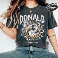 Summer Fashion Mickey Tshirt Yk Minnie Mouse Hat Printed cotton printed Tshirt Womens Loose Disney Tshirt 4XL gray