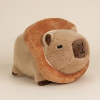 Cute Capybara Plush Toy Kawaii Flower/Toast Capibara Stuffed Fluffy Doll Detachable Decor Animals Toys Birthday Gift Bed Partner brown