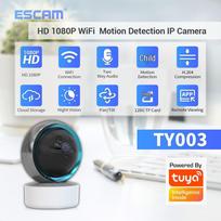 Alexa Doodle TY003 WiFi Camera: 1080P Night Vision, Pan-Tilt, Two-way Audio US Plug with Alexa + Google