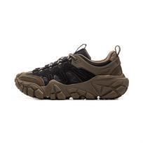 Li Ning Sand Dune Cow Split Leather Low top Casual Shoes Men's Black Gray AGCU435-2 44 black