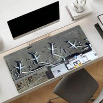 Airport Top View  Mouse Pad Nonslip Rubber Computer Mat Gamer Balance Decoracion Deskmat Laptop Office Large SBD250x350x3mm black