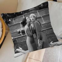 Pagalvių užvalkalai Namų patalynė Dekoratyvinis pagalvės užvalkalas Vestuvės Super minkštas pagalvės užvalkalas Filmas G-Gossip G-Girl Logotipas Peach skin 18*18(CM)-1Pcs gray