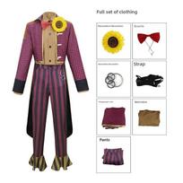 Dead By Daylight Clown Cosplay Costume Full Set With Printed Design For Cosplay Fans XL black