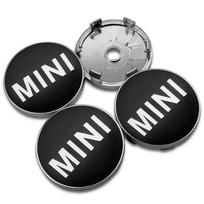 4 vnt. 56+60 mm Automobilio ratlankio centriniai dangteliai, ratlankio apdangalas, ženklelis, emblema, lipdukai MINI Cooper One S JCW R55 R56 F55 F56 R57 R58 R59 R60 tnrjc00 gray