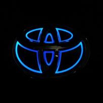 For Toyota S221High quality 4D Car Front Grille Trunk Logo LED Light Retrofit for Toyota Hilux Prius Avensis Auris Corolla Camry RAV4 VIOS SIEN 13cmX9cm