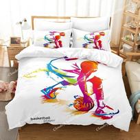 Krepšinio Animacinis Patalynės Užvalkalas 100% Poliesteris 3D Skaitmeninė Spauda Vaikams Berniukams Lova Karališko Dydžio Spausdinimas Vaikų Dovana 135cmx200cm beige