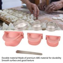 Blue Pink Beige Silver Dumpling Press Mold Set Dumpling Skin Press Set  Kitchen Tool rožinė