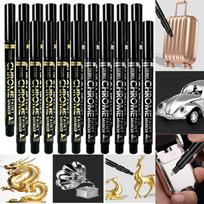 1/3/6/12pcs Mirror Marker Pen DIY Reflective Paint Pen Permanent Golden SILVER Marker, Model Painting, Marking 1 pc auksinė