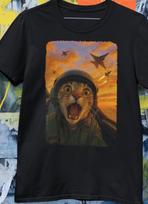 Cat Fighter Pilot Shirt Funny Cat Selfie Meme Tee Jet Fighter Selfie Style Cat Meme Shirt Aviation Humor Internet Parody 150 brown