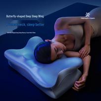 2026 Butterfly Shaped Memory Foam Pillow for Neck Protection and Cervical Spine Support - Ideal for Adult Side Sleepers 40*60cm/each black