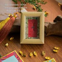 Song Brocade Decorative Mini Photo Frame for Calligraphy and Desk Display - Ideal Father's Day Gift Song brocade frame brown