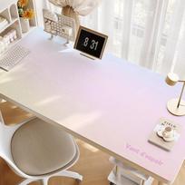 Non-Slip Desk Pad Waterproof Large Table Mat Mouse Blotter Pad Desk Mat  Desk 50x100cm-pink white