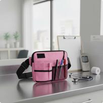 Nurse Fanny Pack TearResistant Medical Waist Organizer Waterproof Multinursing Utility Bag Pouch for rožinė
