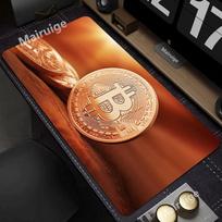 Bitcoin Mouse Pad Large Computer Office Game Table Mats XXL Rubber Anti-slip Gaming Keyboard Mousepads Long Desk Pads 30cmx80cm