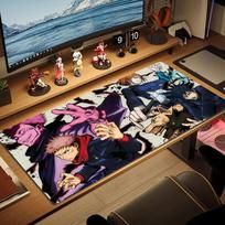 Anime Jujutsu Kaisen Color Mouse Pad Large Gaming Table Cushion Non-slip Laptop Tablet Big Mousepad XXL Mat Mini PC Playmat With Lock edge 30cmx60cm(11.8x23.6inch)