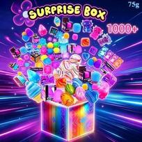 100+Pcs Surprise Box Toys Fun Mystery Fidget  Stress Relief Surprise Novelty Stress Relief Assorted Squishy Figures blue