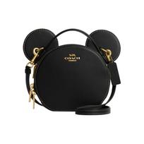 COACH X Disney bendradarbiavimas Karvės odos maža apvali rankinė per petį maža moteriška juoda CM194-B4BK Basic Set (Bag+Dust Bag) black