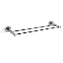 Sieninis storas nerūdijančio plieno vonios rankšluosčių laikiklis 1 arba 2 strypų laikiklis 40cm/50cm/60cm Double rod 40cm gray