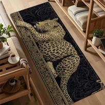 Leopardo Ilgas Koridoriaus Kilimas Restorano Fojė Neslystantis Dekoro Kilimas Patogus Miegamojo Ilgas Kojų Kilimas Svetainės Grindų Kilimėlis 40X120CM
