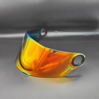 LS2 Full Face Helmet Visor FF352/358/351/369/384/396 - Gold Silver Plated FF358 396 Brown Base REVO Red 【Sun Protection】