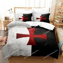 Knights Templar Bedding Set Single Twin Full Queen King Size Aldult Bedclothes Duvet Cover Sets for Bedroom Parure De Lit 140*200cm/55x79in Single/Twin 3pcs