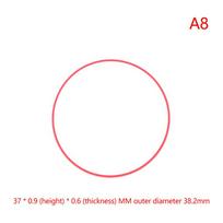 1Pc Watch Glass Waterproof Gaskets O-Ring Dia 32Mm-38Mm High 0.8/0.9Mm Thick 0.55/0.6Mm Watch Case Gasket Ring Replace Parts 37x0.9x0.6mm pink