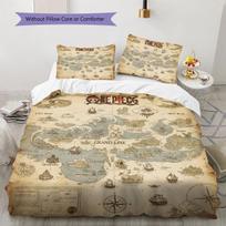 One Piece Map Soft Duvet Cover Children's Bedding Set,Extra Large Size Gifts Various Sizes Available -HE34 AU Single 140*210cm/55x83in 3pcs