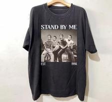 Stand By Me Movie T shirt Rob Reiner Film Graphic Short Sleeve Men's T shirts for Summer Unisex All-Season 150 gray