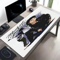 Michael Jackson Print Mouse Pad, Anti‑Slip Desktop keyboard Mat, for PC Laptop Gaming Working Daily Use, Cool Festival Surprise Gift 30cmx60cm