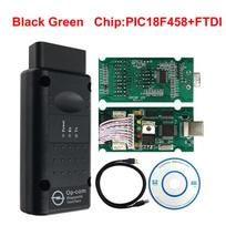 Newest 2026 Opcom 1.99 For Opel Full Chip OP-COM V1.99 FTDI PIC18F458 Can Bus OBD 2 OBD2 Car Diagnostic Cable Tool OP COM 1.99 green