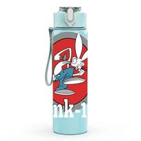 1PC White Rabbit Cartoon 750ml sports water bottle leakproof straw lid outdoor office home tamsiai mėlyna spalva