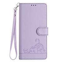 For Moto G84 G54 G34 5G Case Wallet Anti-theft Brush Case on For Motorola Moto G84 G34 G54 G24 Power G14 G04 Leather Cover Etui Moto G04 šviesiai violetinė spalva